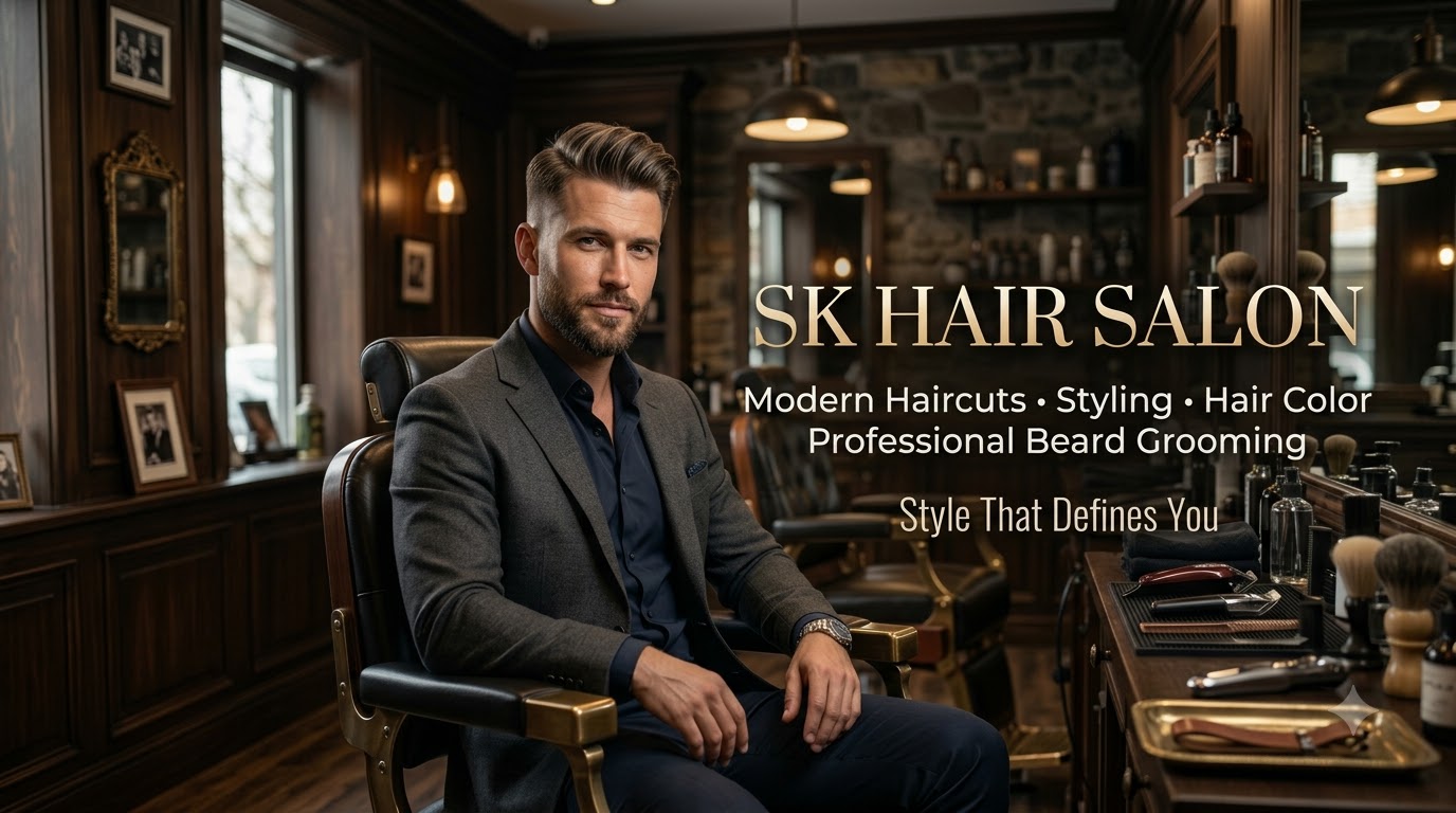 SK Hair Saloon banner